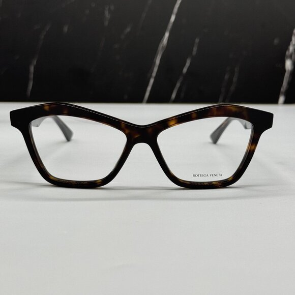 NEW BOTTEGA VENETA BV1096O 002 CAT EYE HAVANA WOMEN EYEGLASSES - Picture 3 of 11